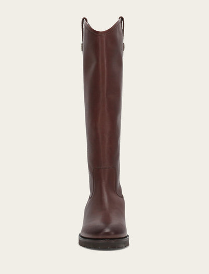 Women's Brown Melissa Lug Button Tall Wide Calf Boot | Frye Smart Buy