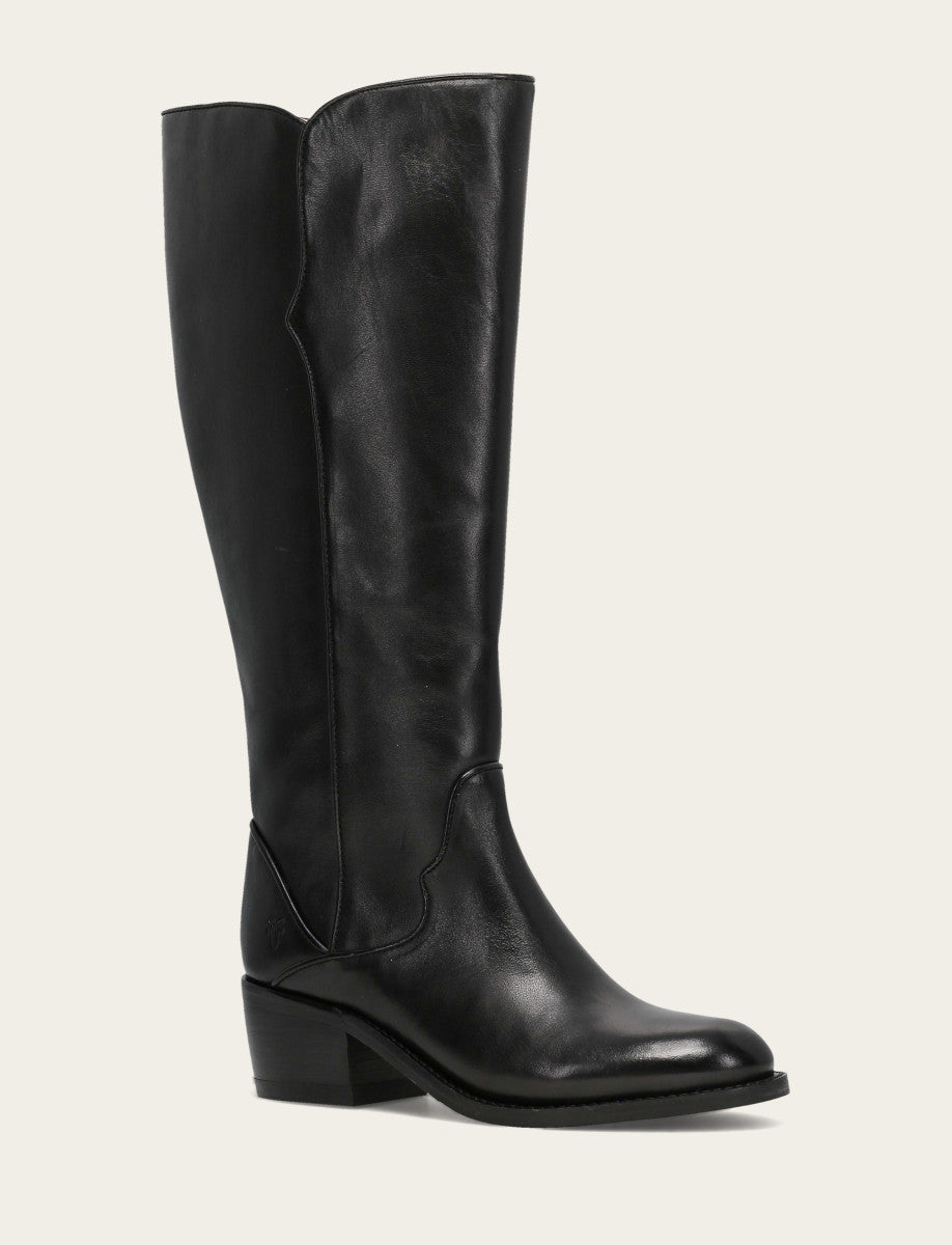 Women's Black Carson 2 Piping Tall Wide Calf Boot | Frye Everyday