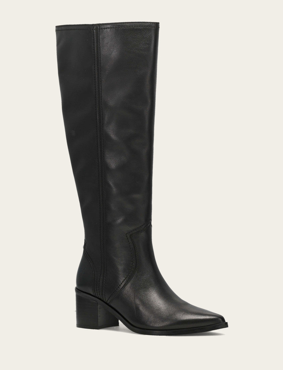 Women's Black Sadie Softy Tall Wide Calf Boot | Frye Value