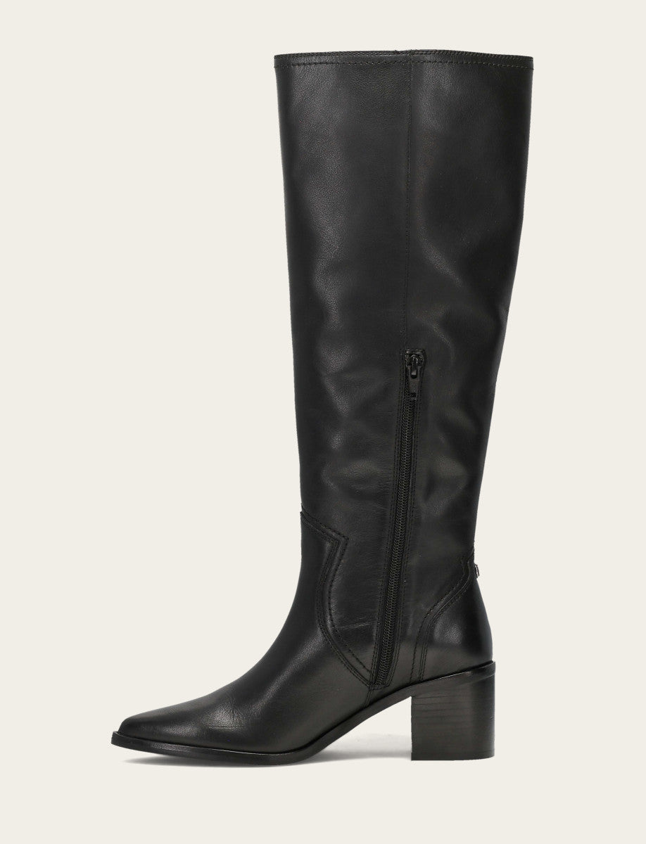 Women's Black Sadie Softy Tall Wide Calf Boot | Frye Value