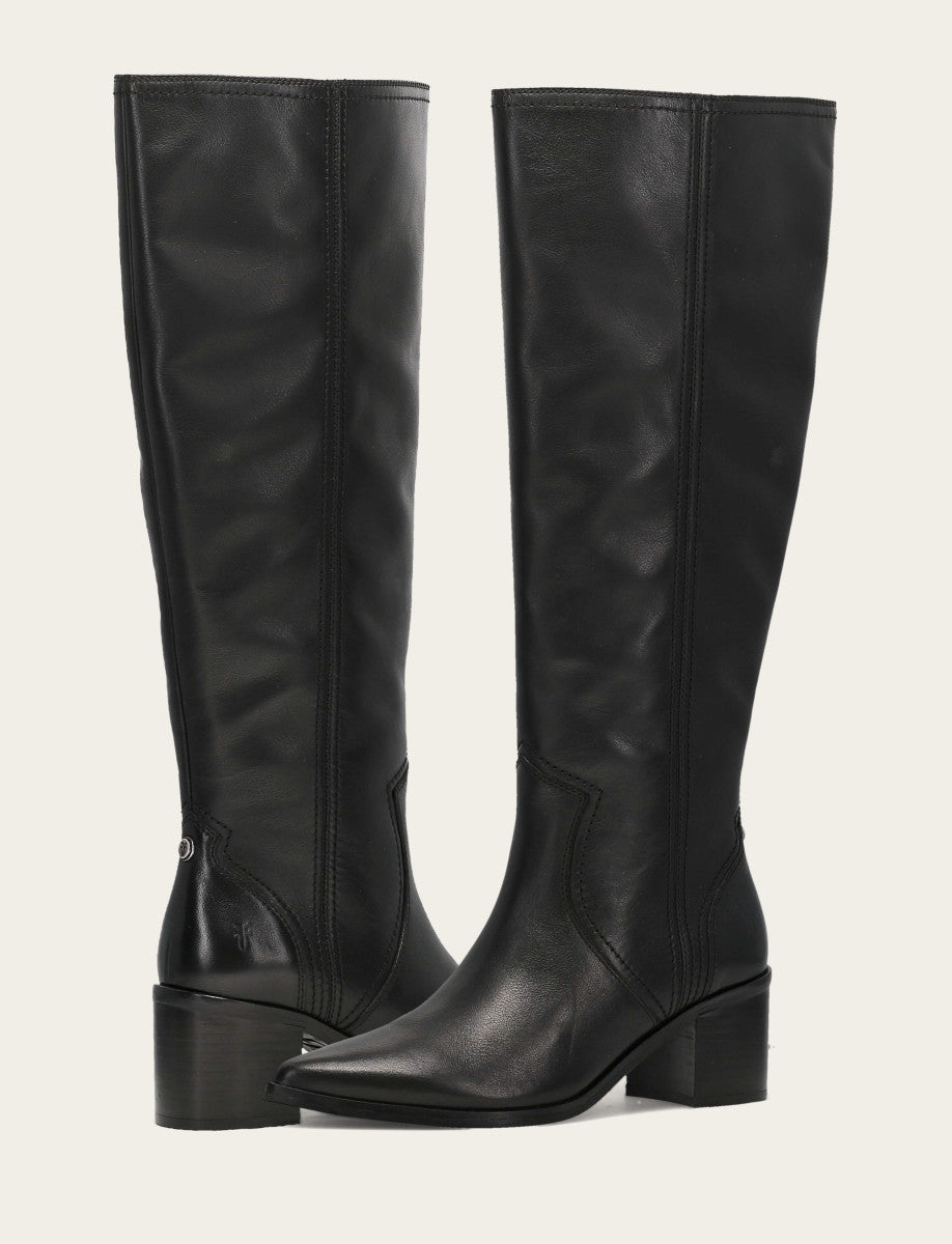 Women's Black Sadie Softy Tall Wide Calf Boot | Frye Value