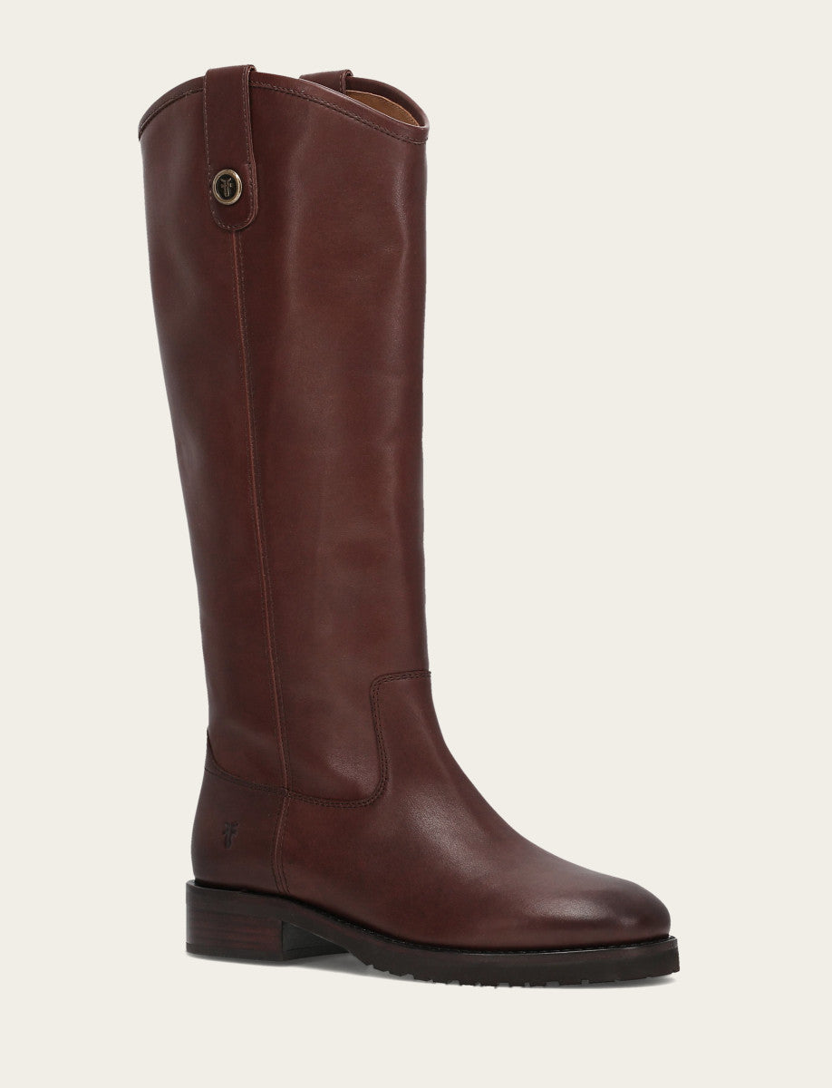 Women's Brown Melissa Lug Button Tall Boot | Frye Top Pick