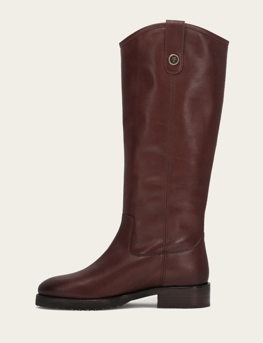 Women's Brown Melissa Lug Button Tall Boot | Frye Top Pick