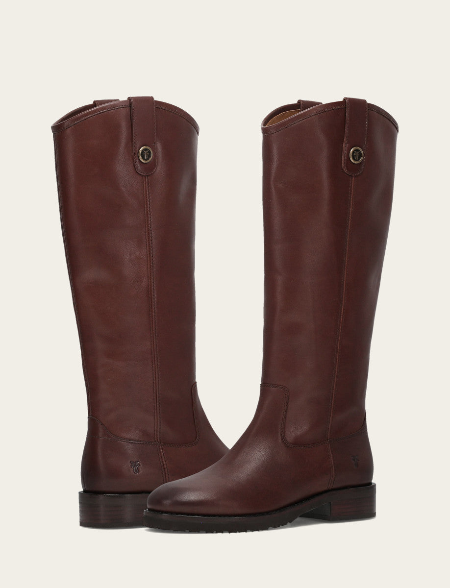 Women's Brown Melissa Lug Button Tall Boot | Frye Top Pick
