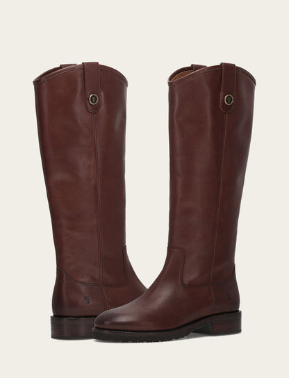 Women's Brown Melissa Lug Button Tall Boot | Frye Top Pick