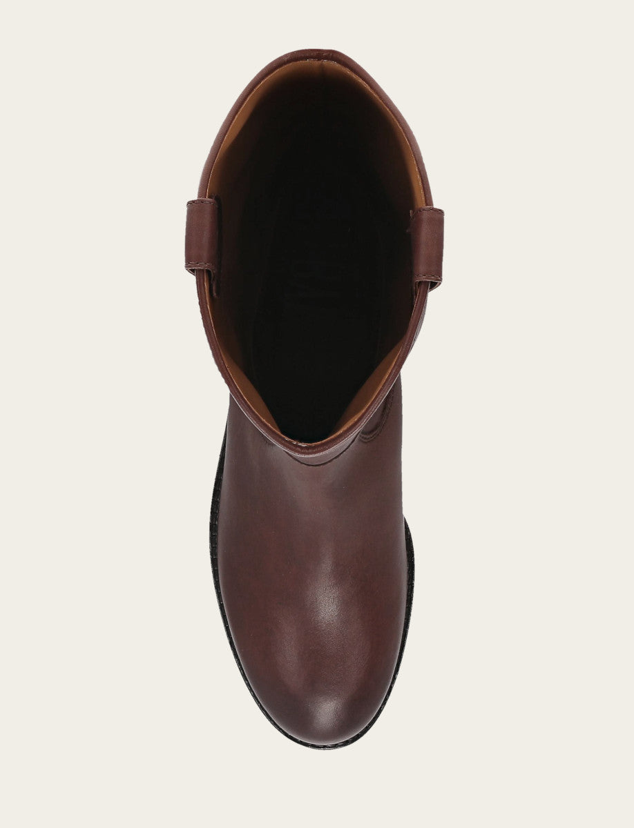 Women's Brown Melissa Lug Button Tall Boot | Frye Top Pick