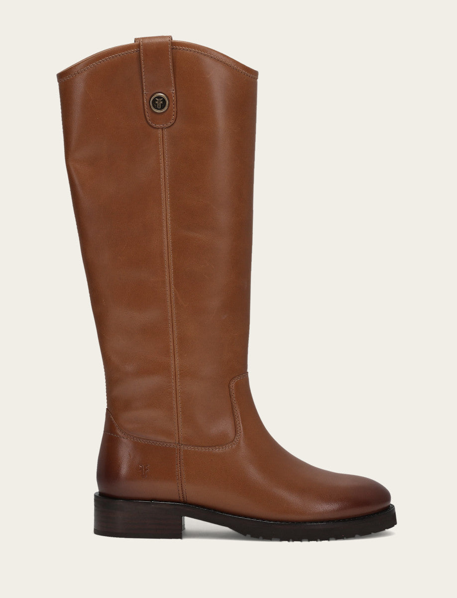Women's Tan Melissa Lug Button Tall Wide Calf Boot | Frye Popular