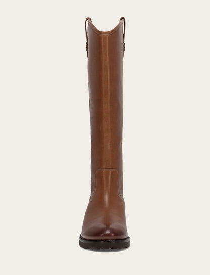 Women's Tan Melissa Lug Button Tall Wide Calf Boot | Frye Popular