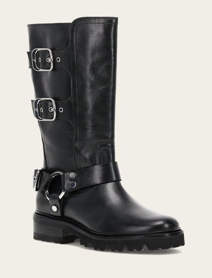 Women's Black Olivia Moto Mid Boot | Frye Deals