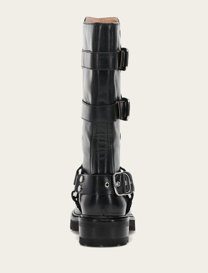 Women's Black Olivia Moto Mid Boot | Frye Deals