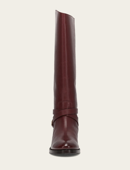Women's Merlot Melissa Belted Riding Wide Calf Boot | Frye Best Price