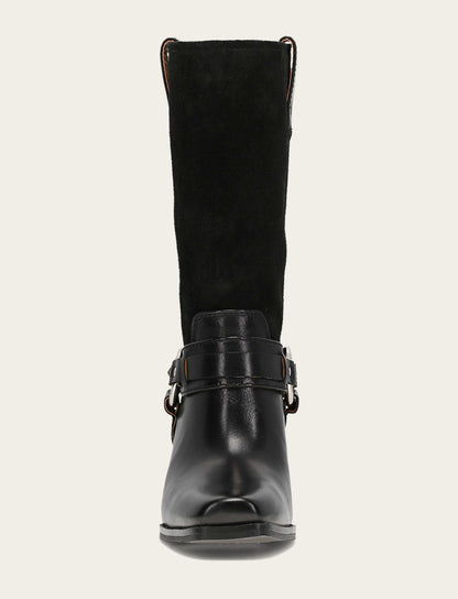 Women's Black Shiloh Harness Belted Boot | Frye Value