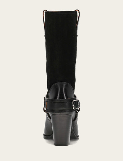 Women's Black Shiloh Harness Belted Boot | Frye Value