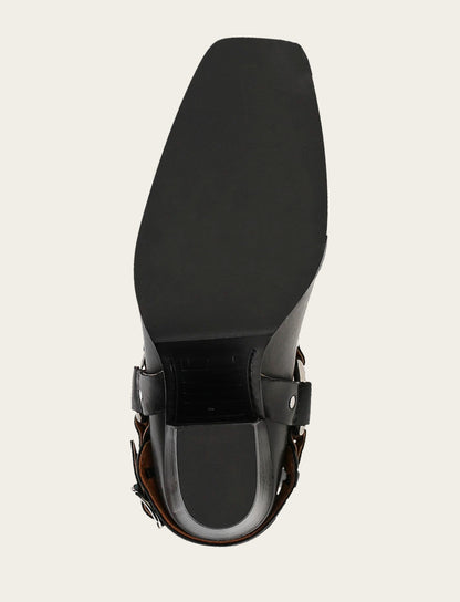 Women's Black Shiloh Harness Belted Boot | Frye Value
