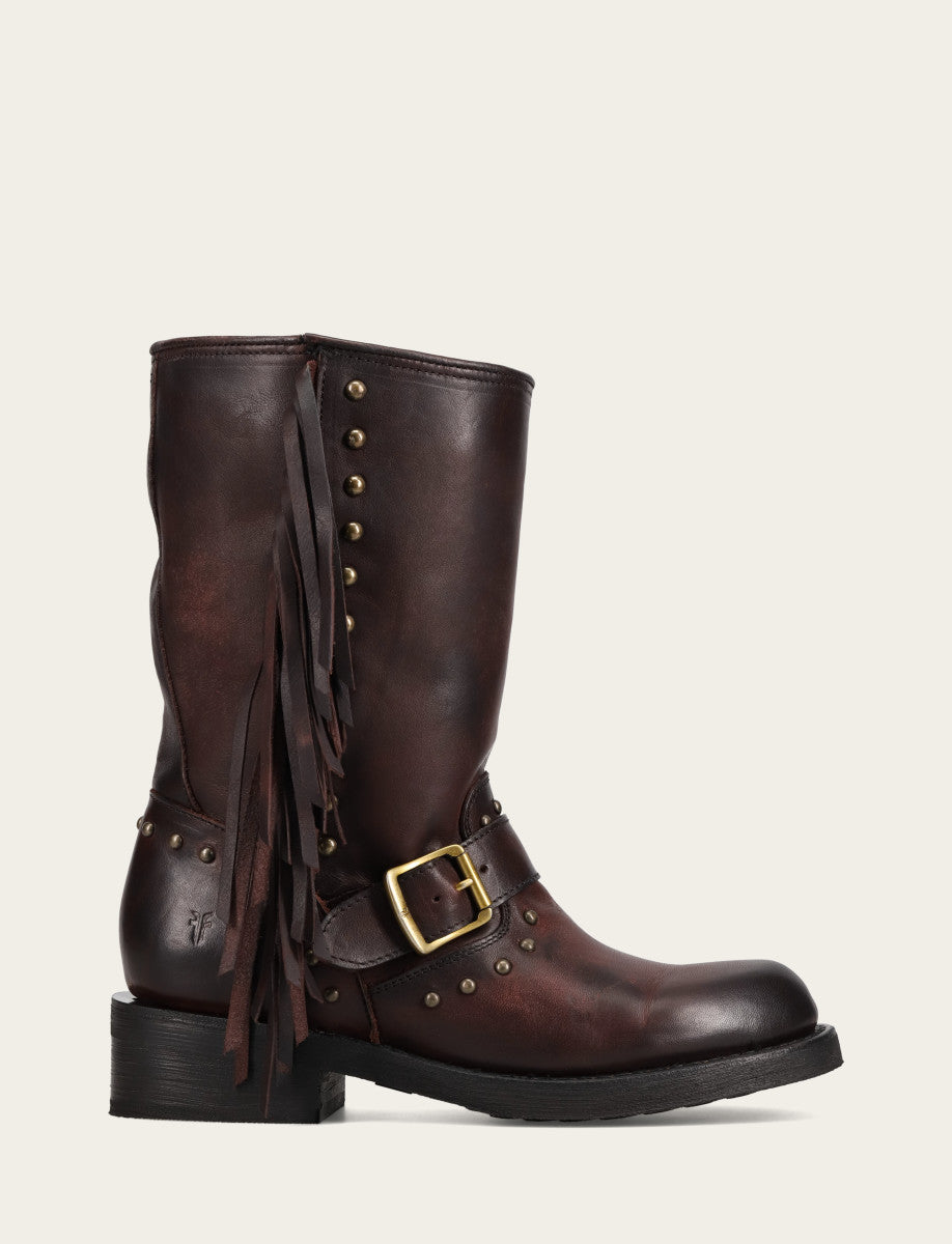 Women's Cherry Lacquer Viv Fringe Engineer Boot | Frye Classic
