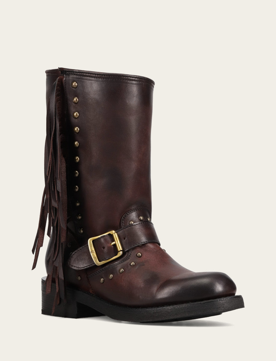 Women's Cherry Lacquer Viv Fringe Engineer Boot | Frye Classic