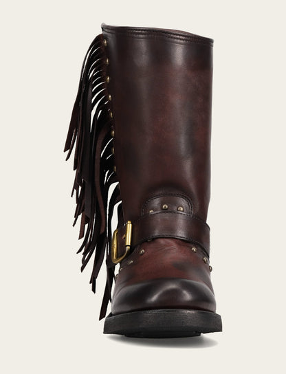 Women's Cherry Lacquer Viv Fringe Engineer Boot | Frye Classic