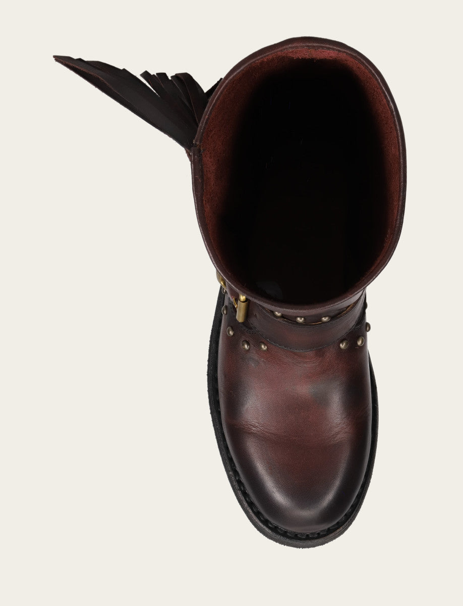 Women's Cherry Lacquer Viv Fringe Engineer Boot | Frye Classic