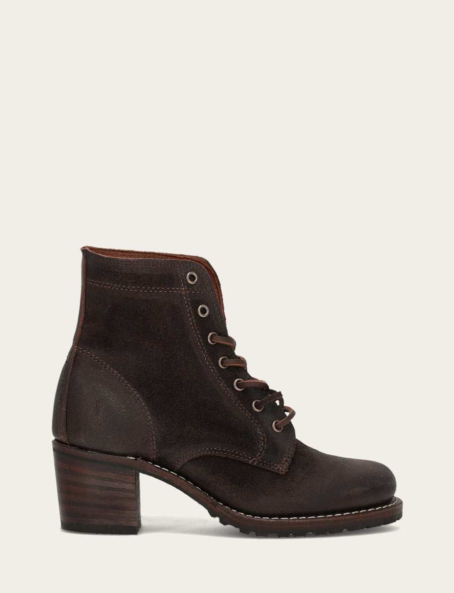 Women's Dark Brown Sabrina 6G Lace Up Boots | Frye Premium