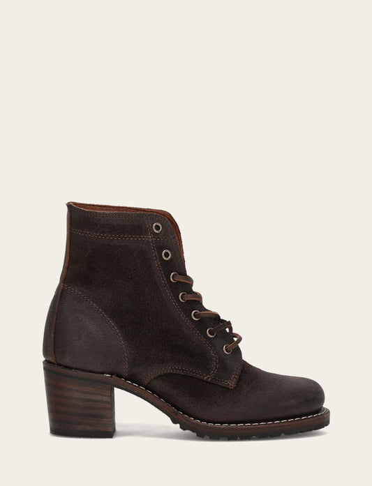 Women's Dark Brown Sabrina 6G Lace Up Boots | Frye Premium