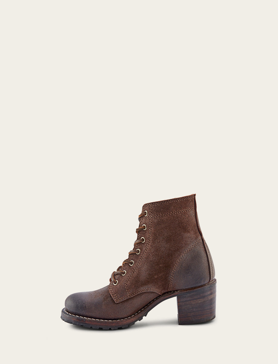 Women's Dark Brown Sabrina 6G Lace Up Boots | Frye Premium