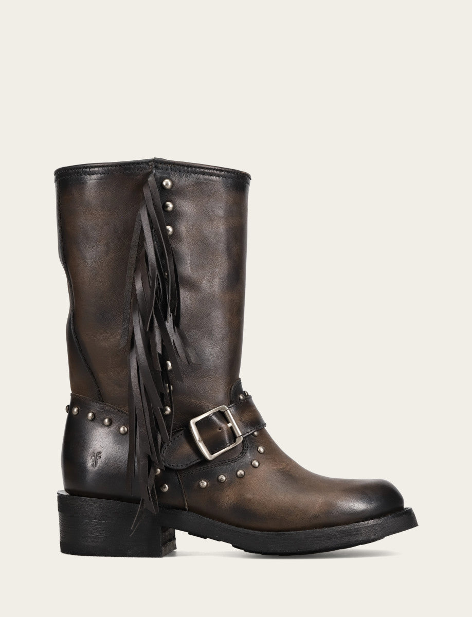 Women's Black Viv Fringe Engineer Boot | Frye Value