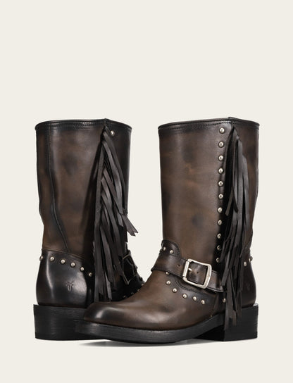 Women's Black Viv Fringe Engineer Boot | Frye Value
