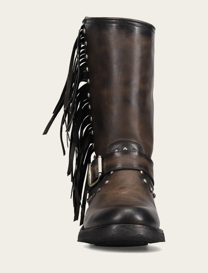 Women's Black Viv Fringe Engineer Boot | Frye Value
