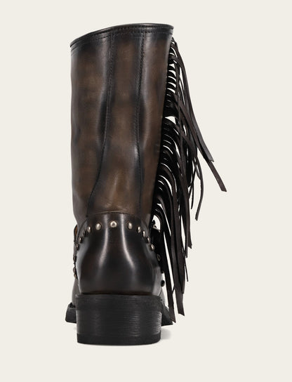 Women's Black Viv Fringe Engineer Boot | Frye Value