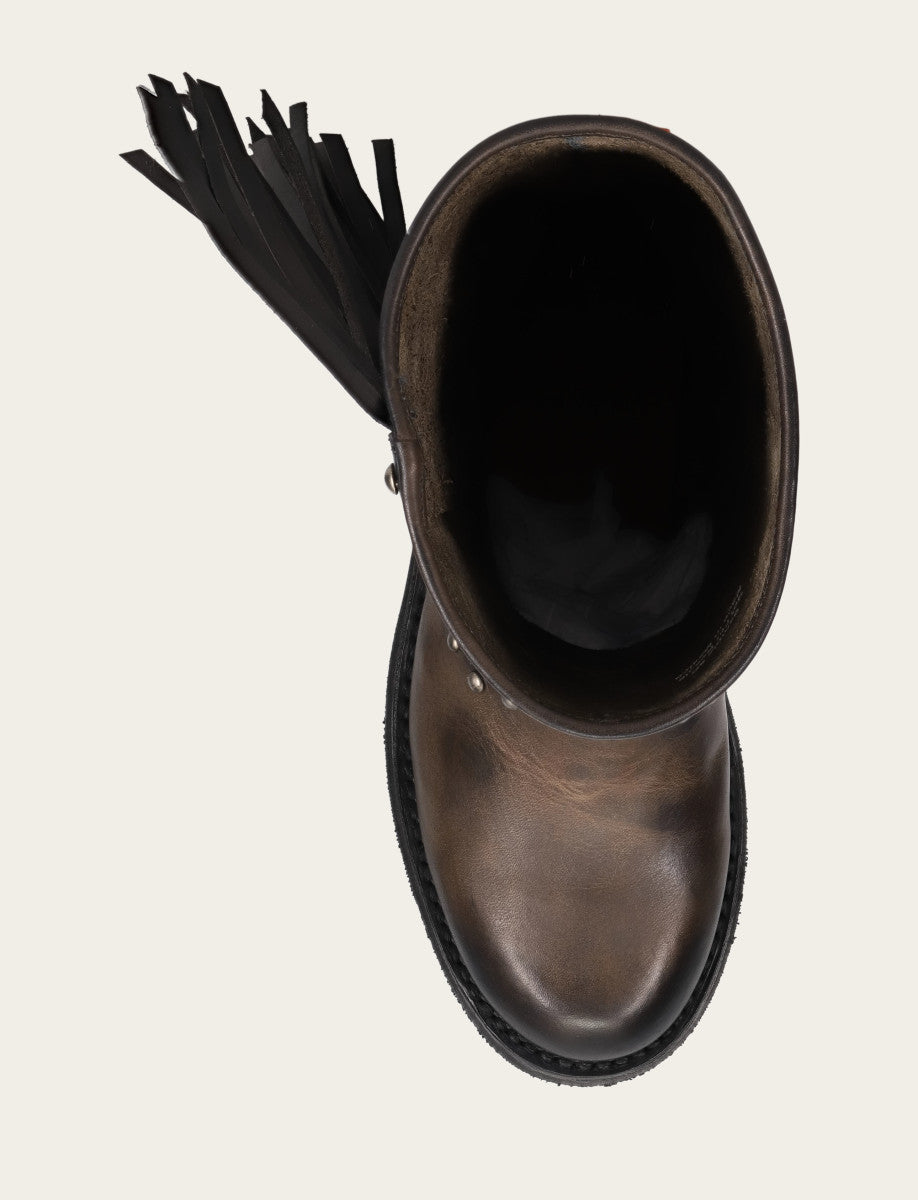 Women's Black Viv Fringe Engineer Boot | Frye Value