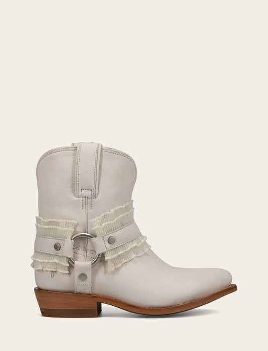 Women's Ivory Billy Harness Ruffle Boots | Frye Discount