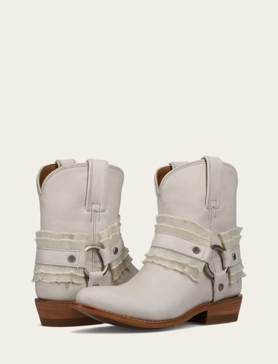 Women's Ivory Billy Harness Ruffle Boots | Frye Discount
