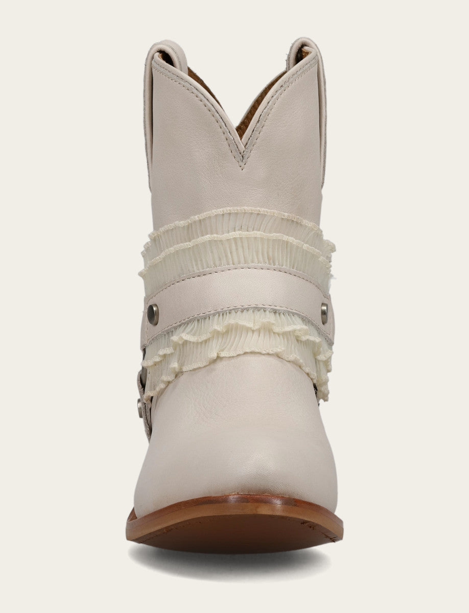 Women's Ivory Billy Harness Ruffle Boots | Frye Discount