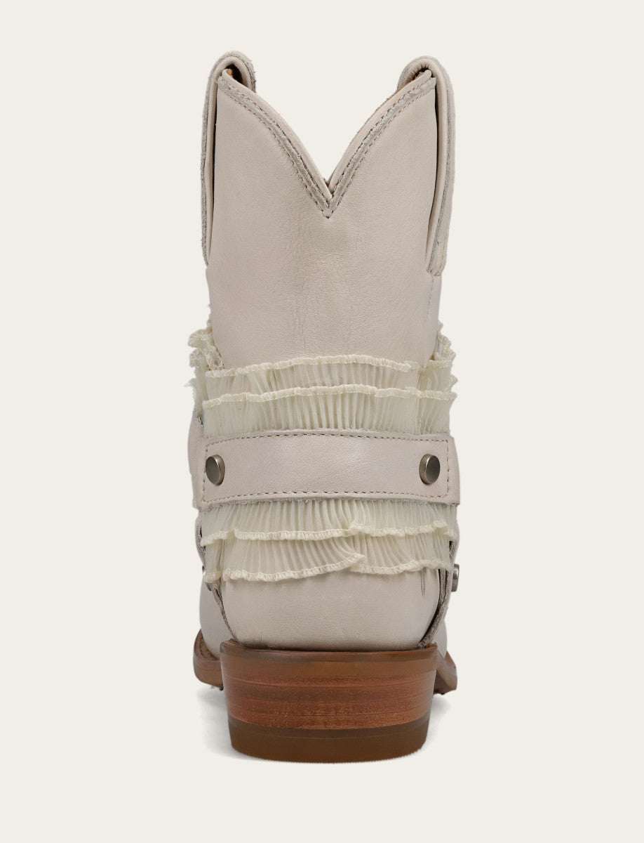Women's Ivory Billy Harness Ruffle Boots | Frye Discount