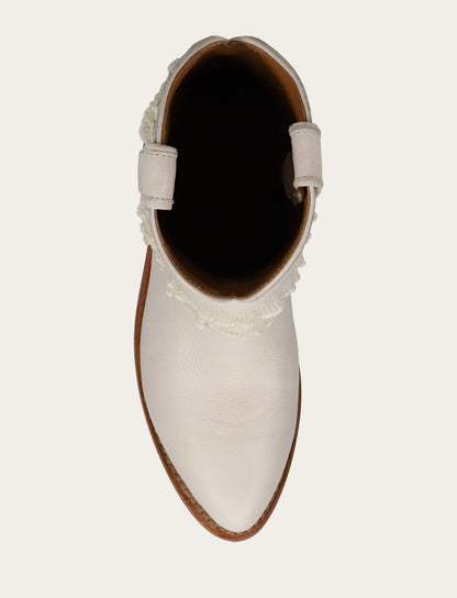 Women's Ivory Billy Harness Ruffle Boots | Frye Discount