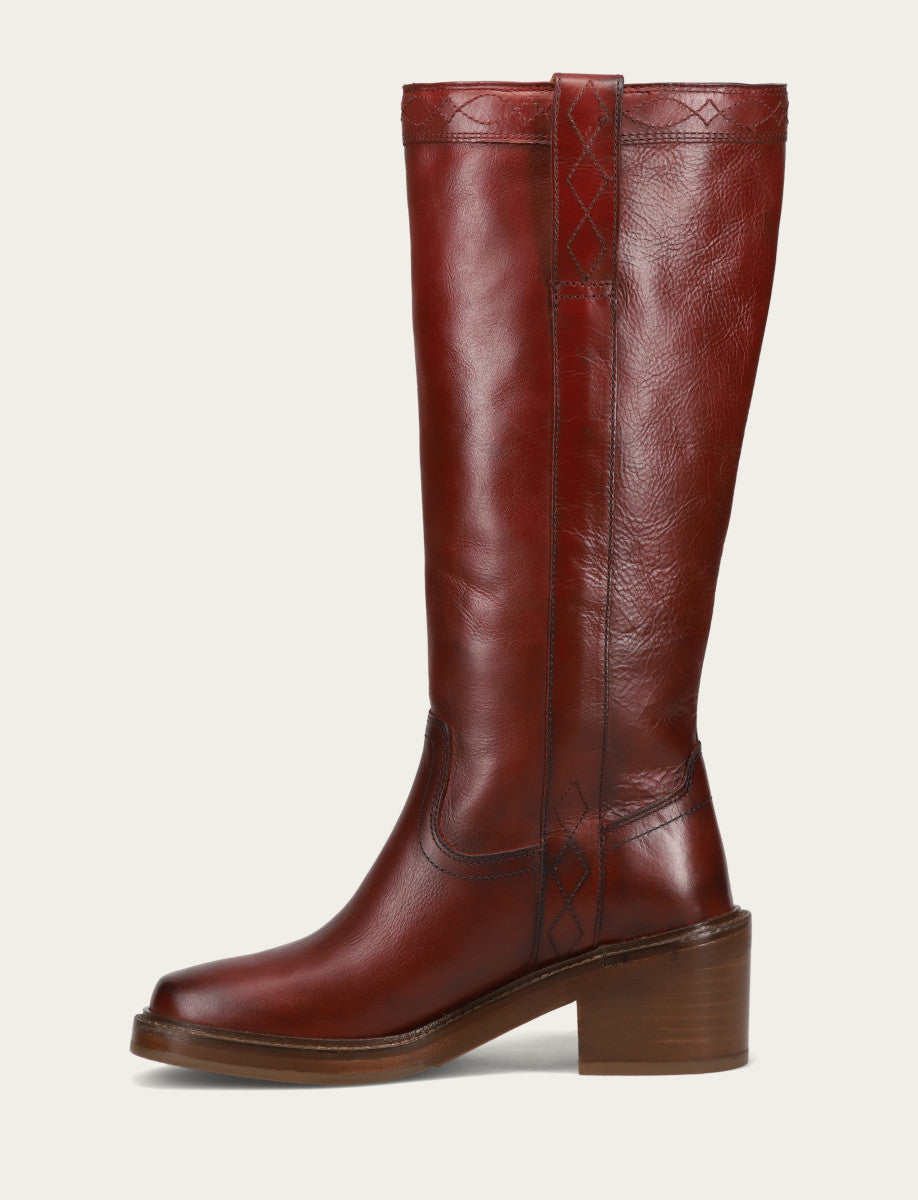 Women's Merlot Kate Pull On Wide Calf Boot | Frye Great Value
