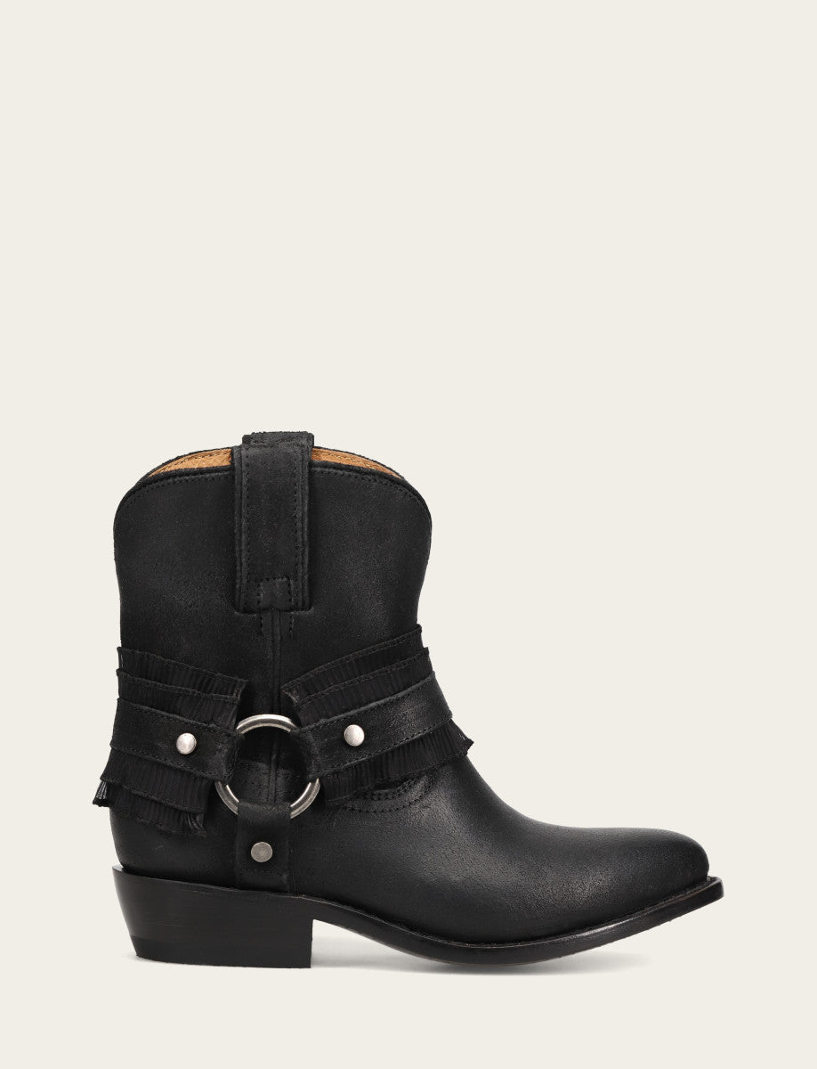Women's Black Billy Harness Ruffle Boots | Frye Best Seller