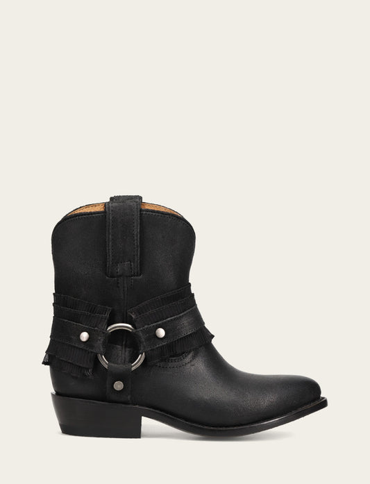 Women's Black Billy Harness Ruffle Boots | Frye Best Seller
