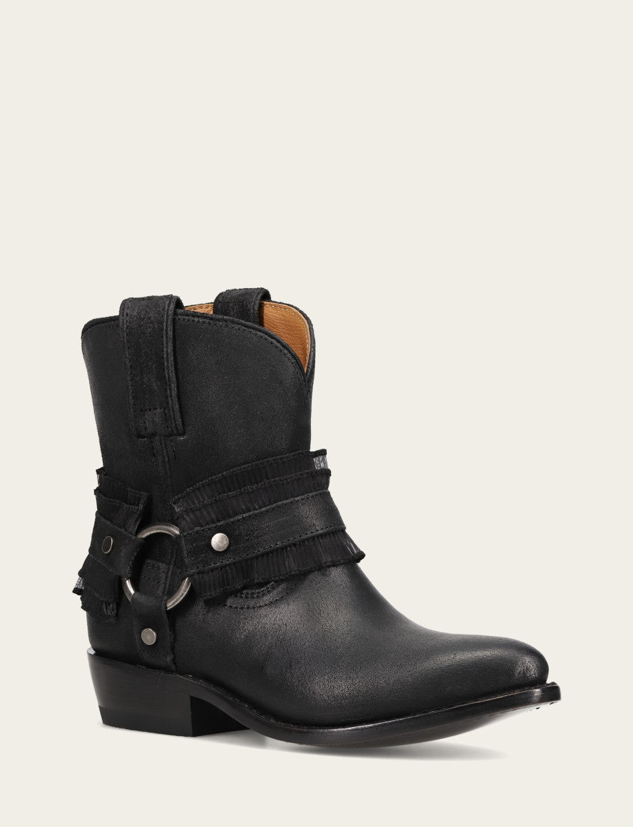 Women's Black Billy Harness Ruffle Boots | Frye Best Seller