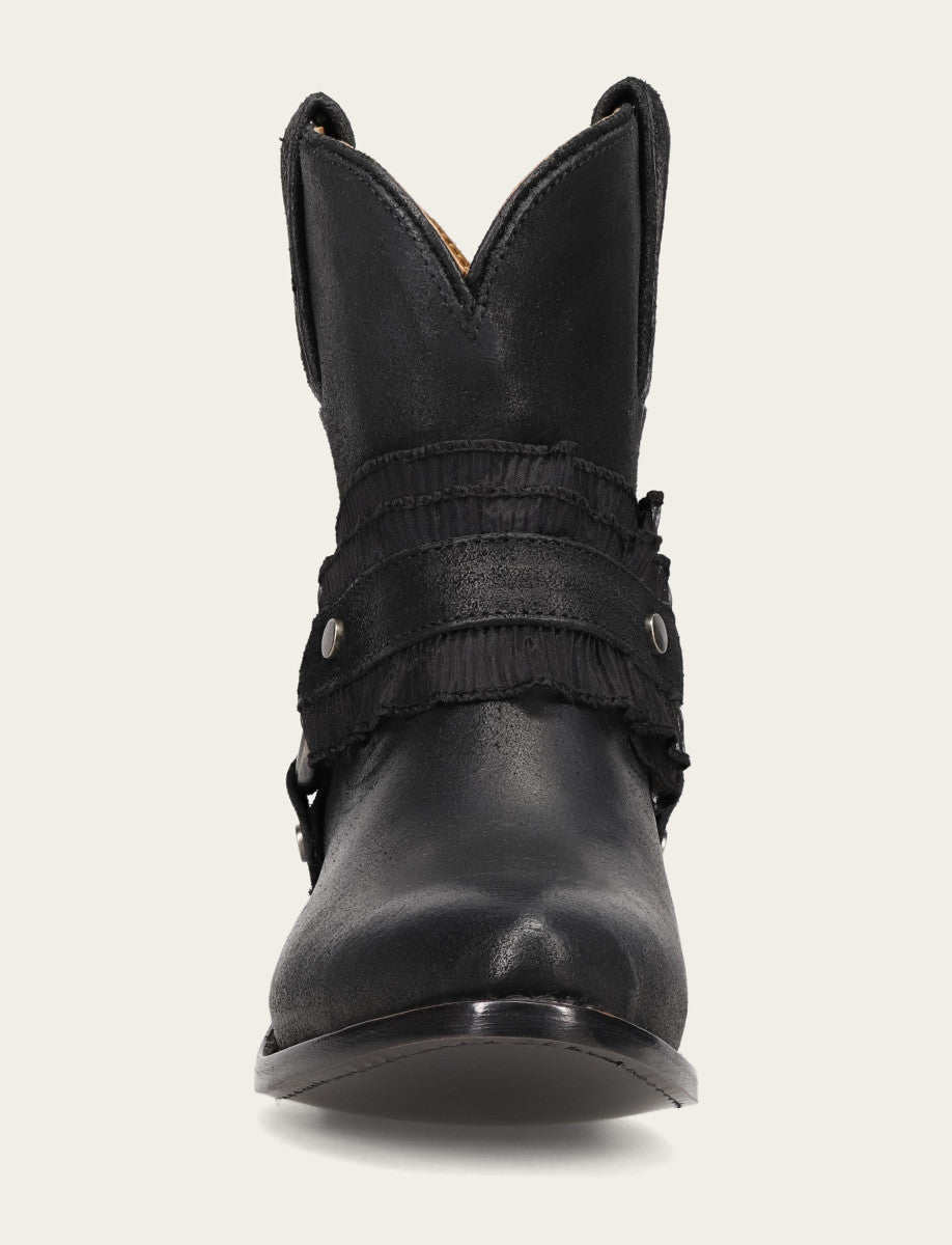 Women's Black Billy Harness Ruffle Boots | Frye Best Seller