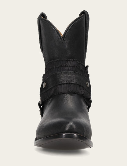 Women's Black Billy Harness Ruffle Boots | Frye Best Seller