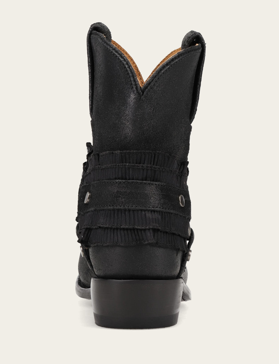 Women's Black Billy Harness Ruffle Boots | Frye Best Seller