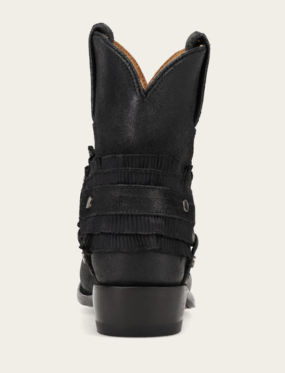 Women's Black Billy Harness Ruffle Boots | Frye Best Seller