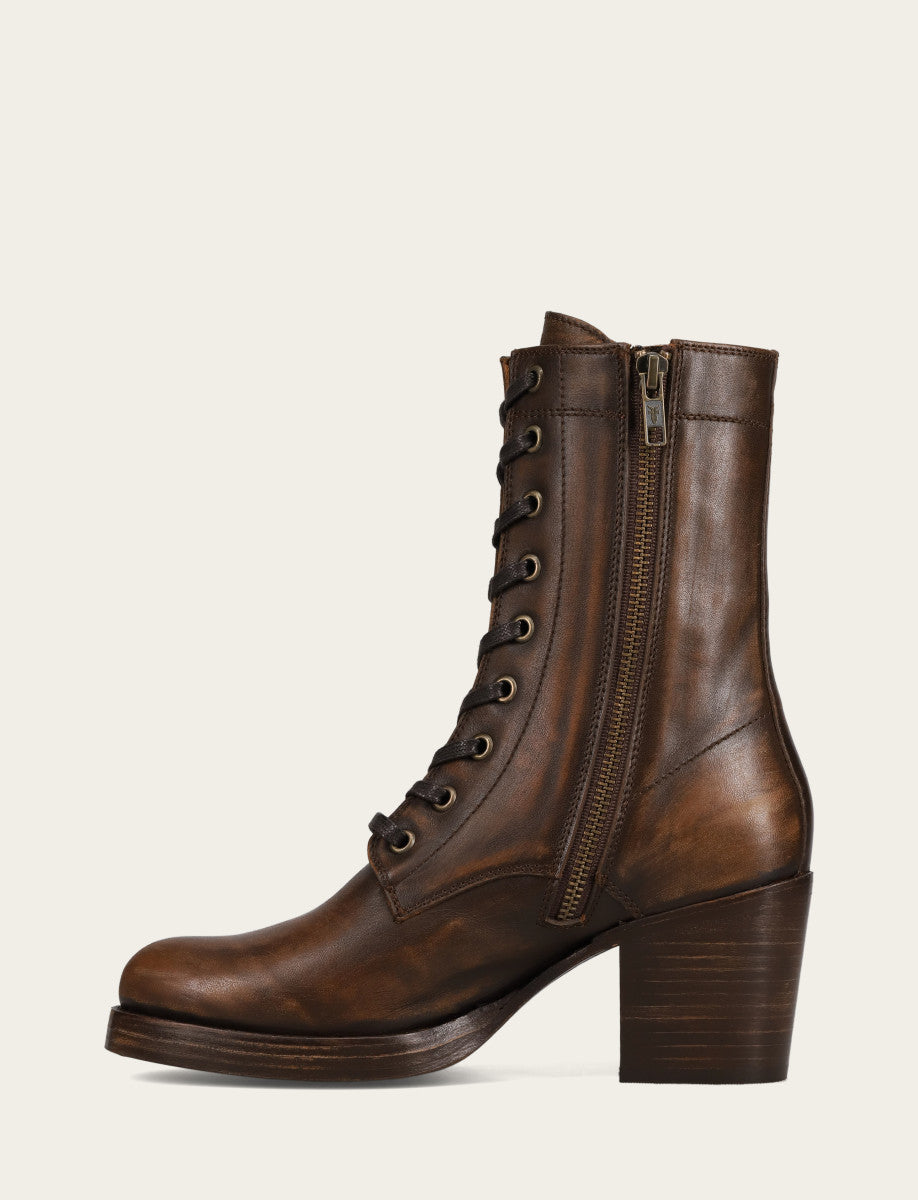 Women's Distressed Dk Brown Jean Lace Up Boot | Frye Sale