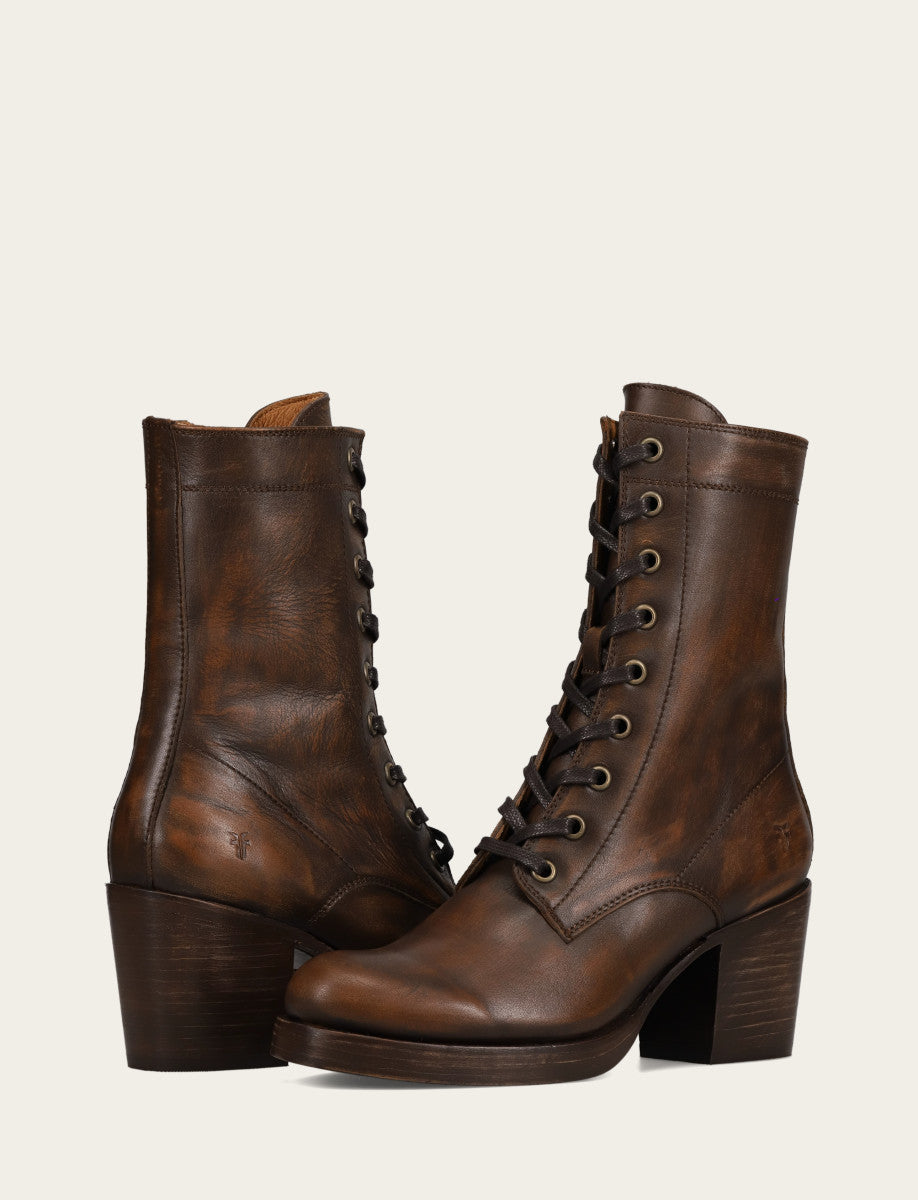 Women's Distressed Dk Brown Jean Lace Up Boot | Frye Sale