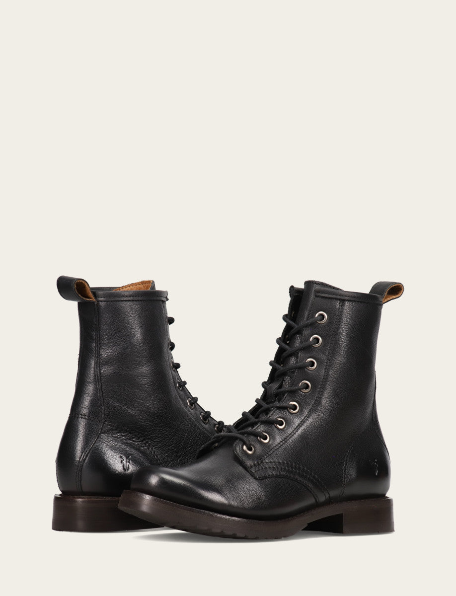 Women's Black Veronica Flex Combat Booties | Frye Featured