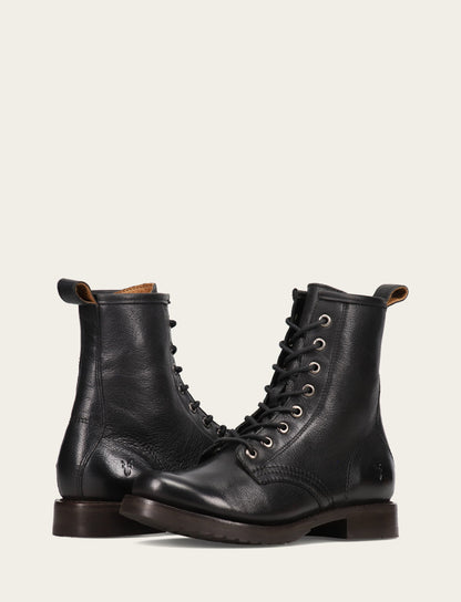 Women's Black Veronica Flex Combat Booties | Frye Featured