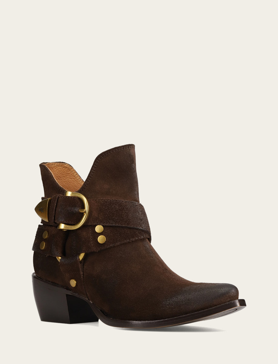 Women's Chocolate Sacha Multi Strap Booties | Frye New