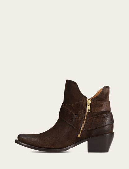 Women's Chocolate Sacha Multi Strap Booties | Frye New