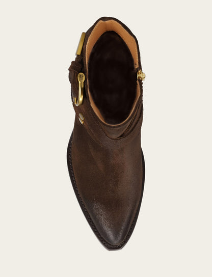 Women's Chocolate Sacha Multi Strap Booties | Frye New